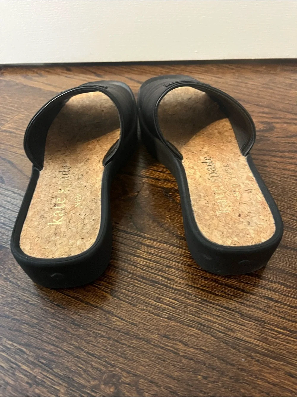 kate spade New York Spree Slide Black Cork-Insole Slide Sandals